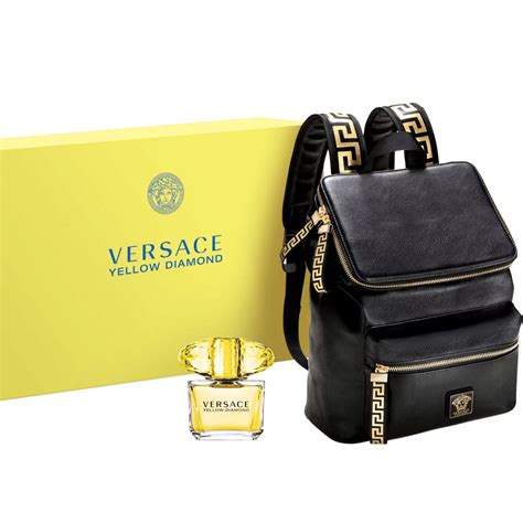 versace yellow diamond gift set macy'|yellow diamond backpack set Versace.